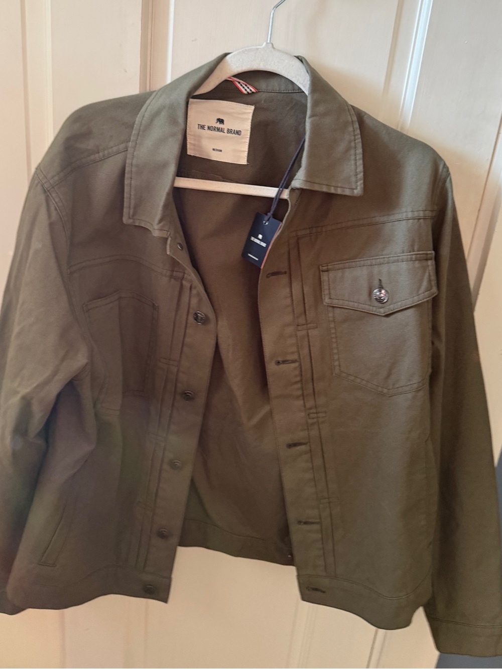 The Normal Brand Olive Green Denim-Style Jacket